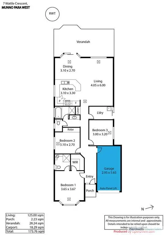 Floorplan of Homely house listing, 7 Wattle Crescent, Munno Para West SA 5115