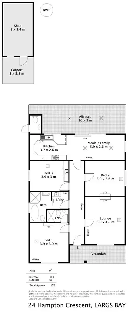 Floorplan of Homely house listing, 24 Hampton Crescent, Largs Bay SA 5016