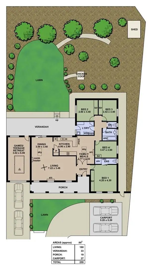 Floorplan of Homely house listing, 5 Leah Street, Aberfoyle Park SA 5159