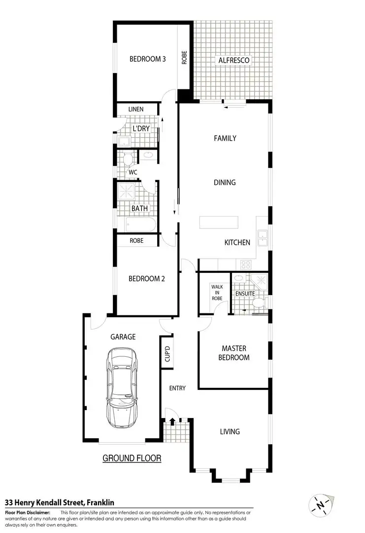 Floorplan of Homely house listing, 33 Henry Kendall Street, Franklin ACT 2913