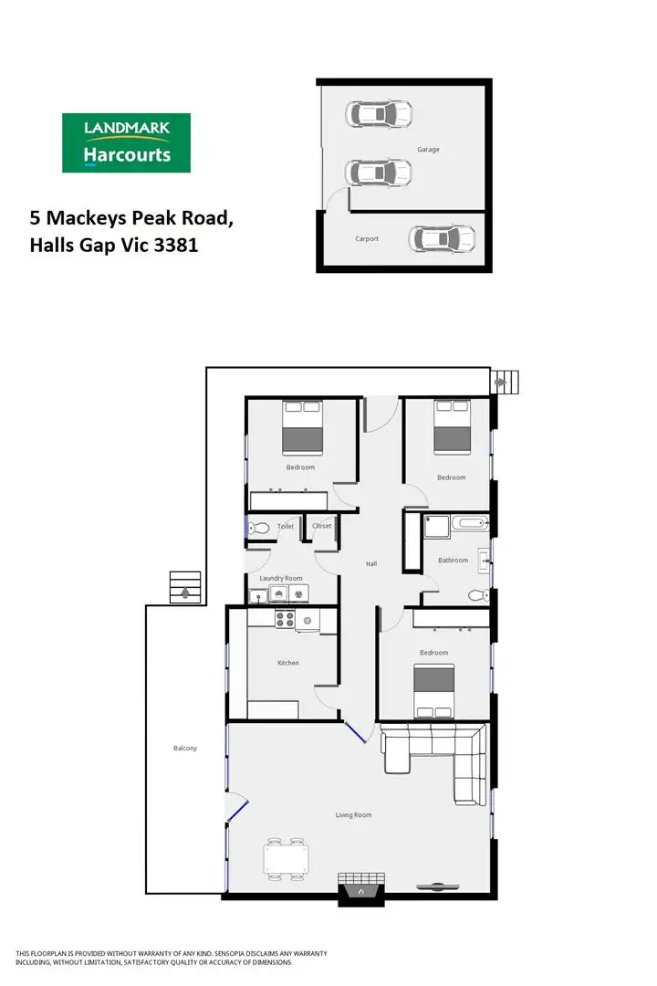 Floorplan of Homely house listing, 5 Mackeys Peak Road, Halls Gap VIC 3381