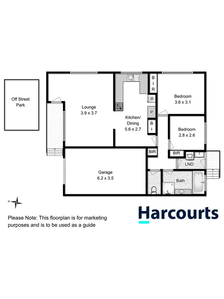 Floorplan of Homely unit listing, 1/21 Golf Links Road, Geilston Bay TAS 7015