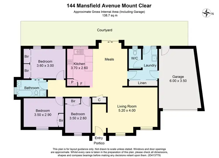 Floorplan of Homely house listing, 144 Mansfield Avenue, Mount Clear VIC 3350