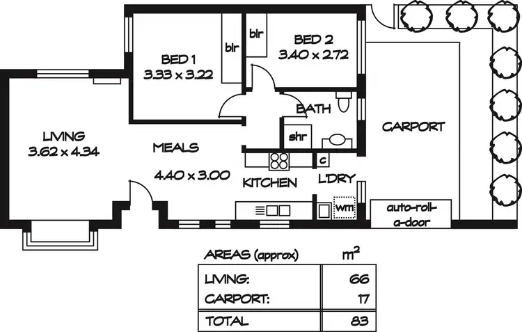 Floorplan of Homely unit listing, U3/81 Colton Avenue, Magill SA 5072