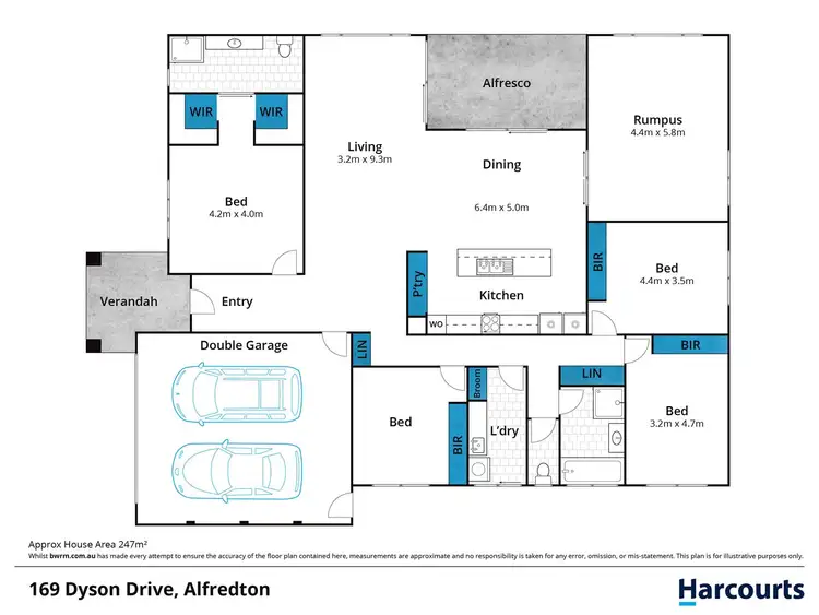 Floorplan of Homely house listing, 169 Dyson Drive, Alfredton VIC 3350