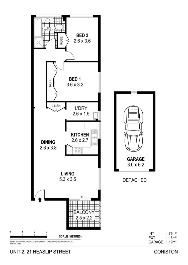 Floorplan of Homely unit listing, 2/21 Heaslip Street, Coniston NSW 2500