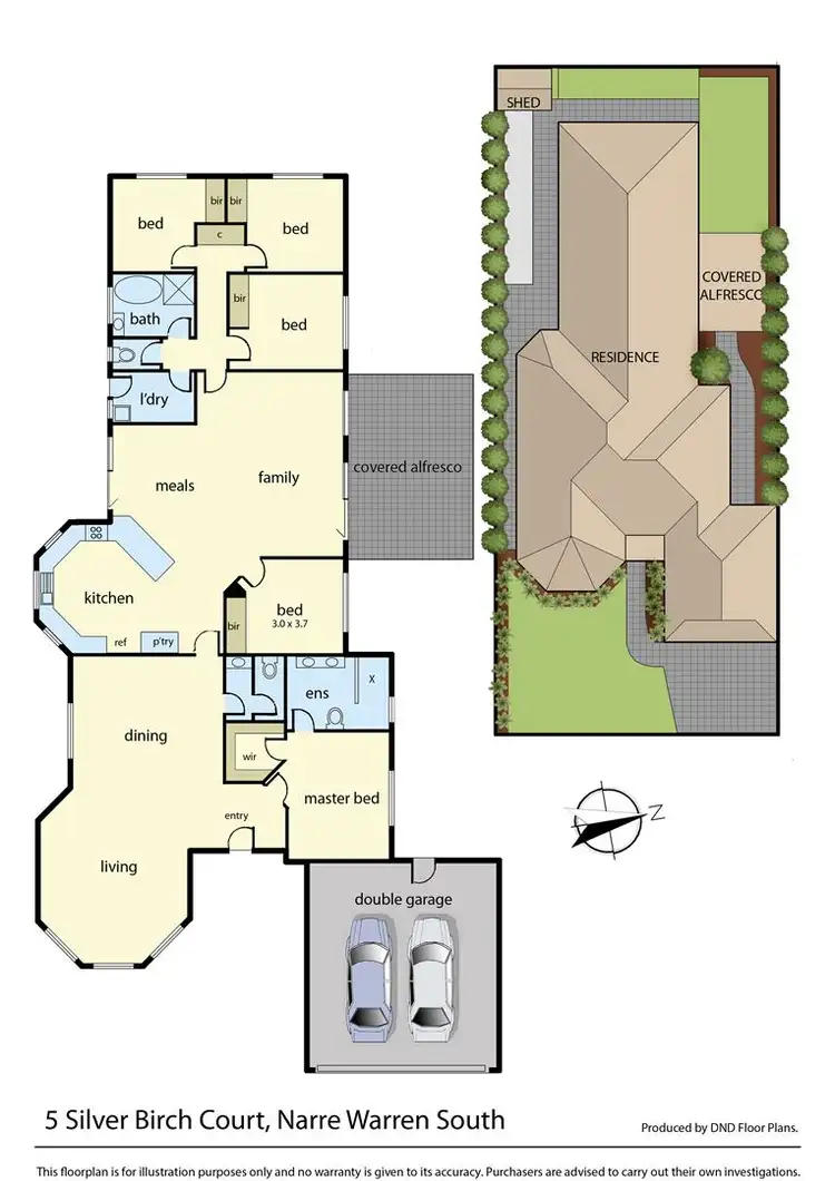 Floorplan of Homely house listing, 5 Silver Birch Court, Narre Warren South VIC 3805
