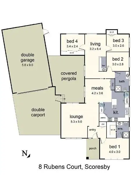 Floorplan of Homely house listing, 8 Rubens Court, Scoresby VIC 3179