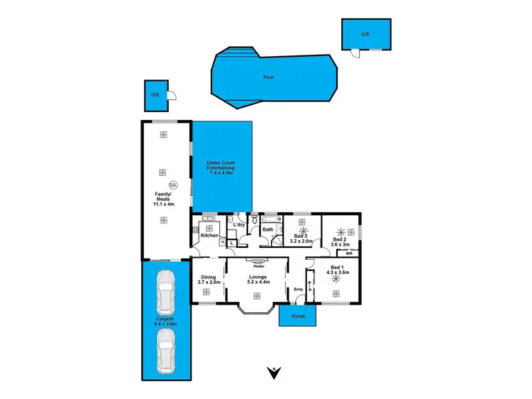 Floorplan of Homely house listing, 22 Doncaster Avenue, Novar Gardens SA 5040