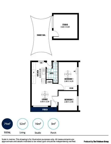 Floorplan of Homely unit listing, 1/5 Simpson Street, Salisbury East SA 5109