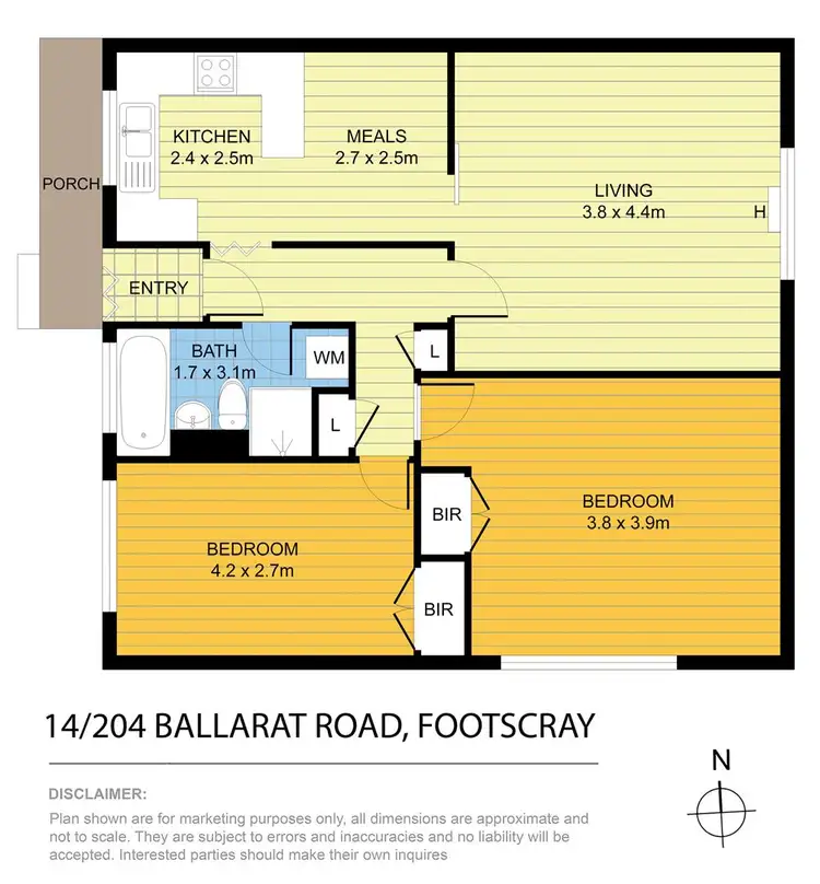 Floorplan of Homely apartment listing, 14/204 Ballarat Road, Footscray VIC 3011