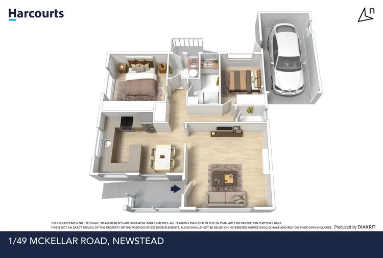 Floorplan of Homely villa listing, 1/49 McKellar Road, Newstead TAS 7250