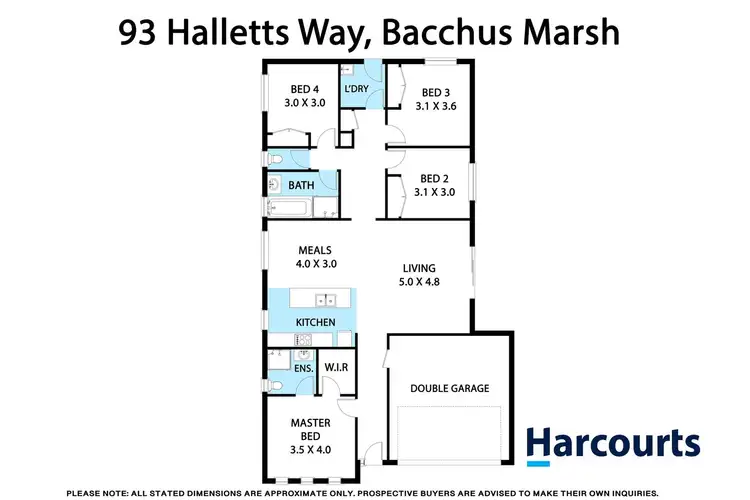 Floorplan of Homely house listing, 93 Halletts Way, Bacchus Marsh VIC 3340