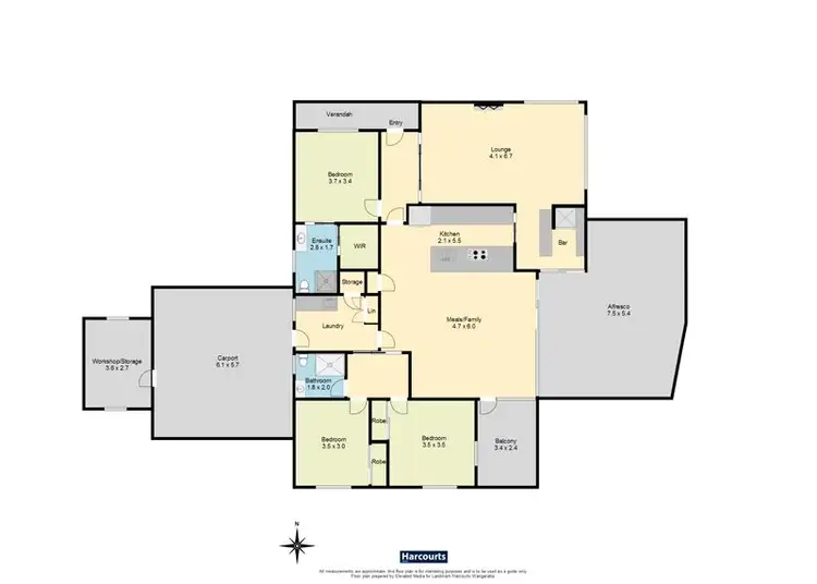 Floorplan of Homely house listing, 8 Caraselle Avenue, Wangaratta VIC 3677