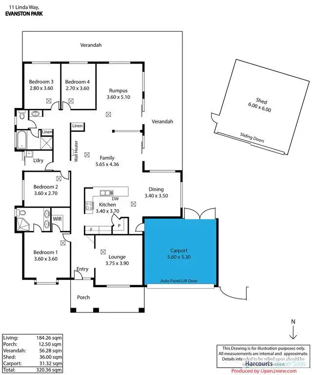 Floorplan of Homely house listing, 11 Linda Way, Evanston Park SA 5116