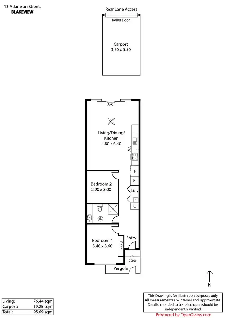 Floorplan of Homely house listing, 13 Adamson Street, Blakeview SA 5114