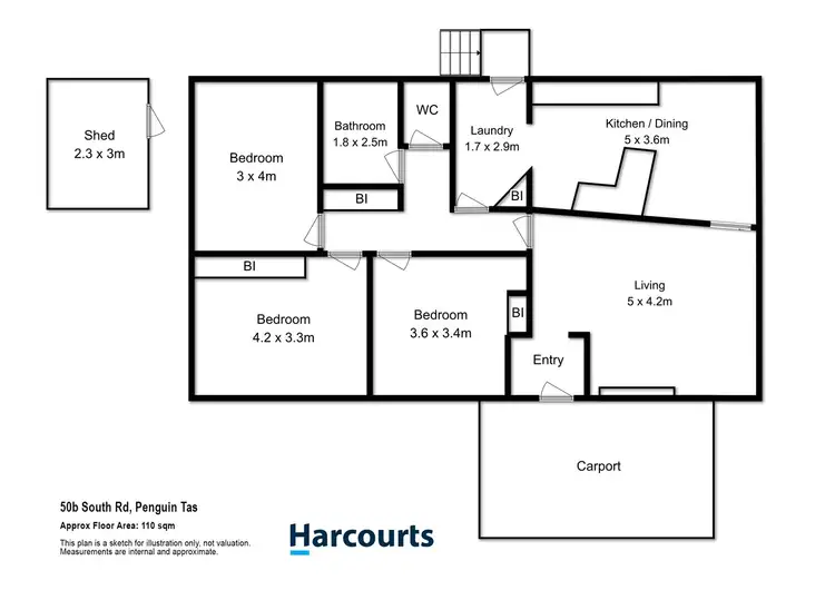 Floorplan of Homely house listing, 50B South Road, Penguin TAS 7316