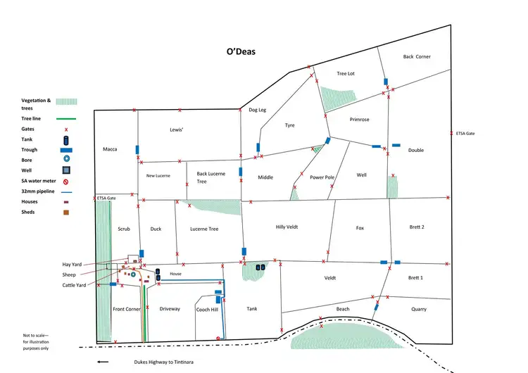 Floorplan of Homely rural property listing, O'Deas/9297 Dukes Highway, Tintinara SA 5266