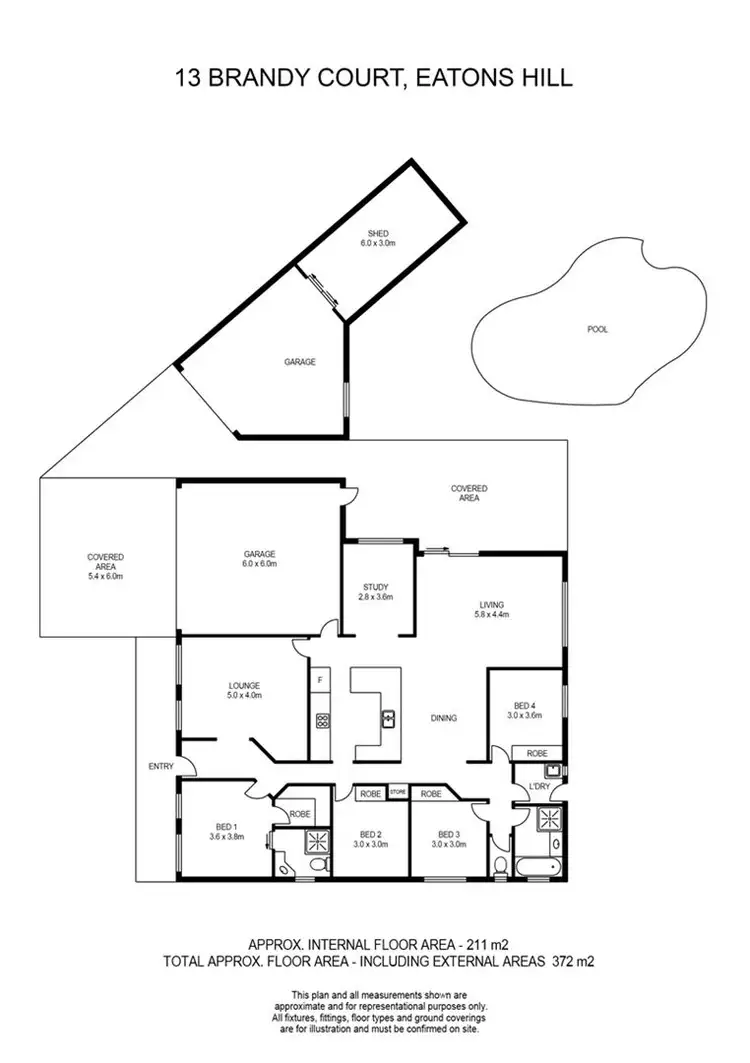 Floorplan of Homely house listing, 13 Brandy Court, Eatons Hill QLD 4037