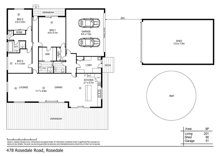 Floorplan of Homely rural property listing, 478 A Rosedale Road, Rosedale SA 5350