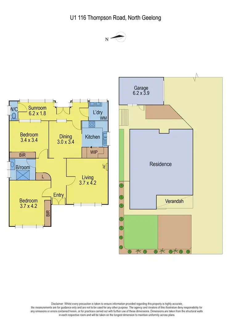 Floorplan of Homely unit listing, 1/116 Thompson Road, North Geelong VIC 3215