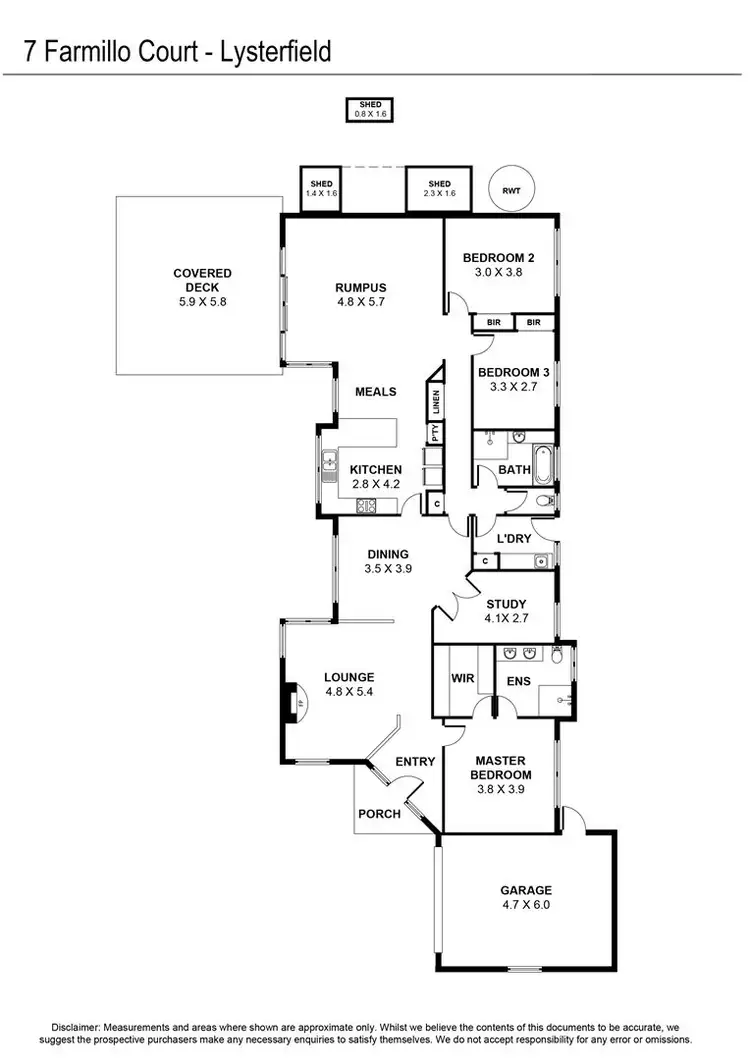 Floorplan of Homely house listing, 7 Farmillo Court, Lysterfield VIC 3156