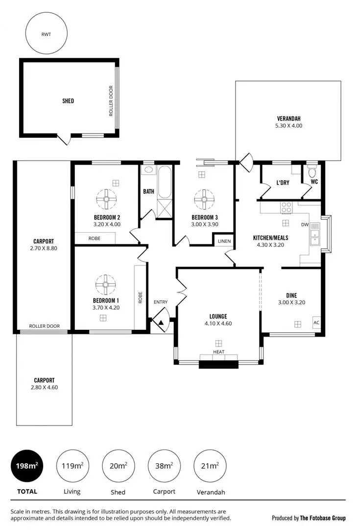 Floorplan of Homely house listing, 43 Tristania Tce, Dernancourt SA 5075