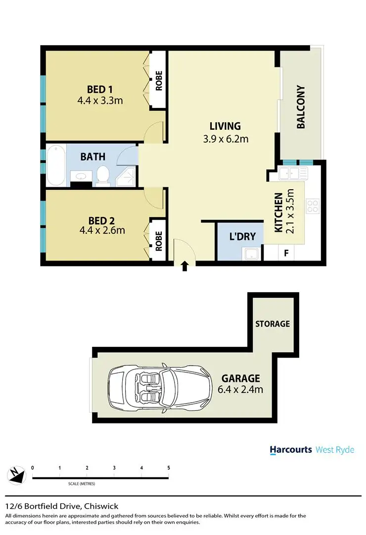 Floorplan of Homely unit listing, 12/6 Bortfield Drive, Chiswick NSW 2046