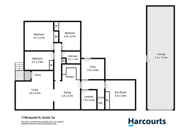 Floorplan of Homely house listing, 11 Merseyside Street, Quoiba TAS 7310