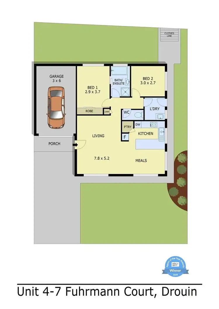 Floorplan of Homely unit listing, 4/7 Fuhrmann Court, Drouin VIC 3818
