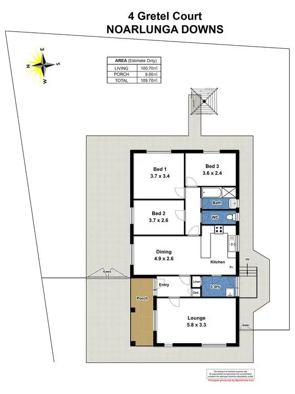 Floorplan of Homely house listing, 4 Gretel Court, Noarlunga Downs SA 5168