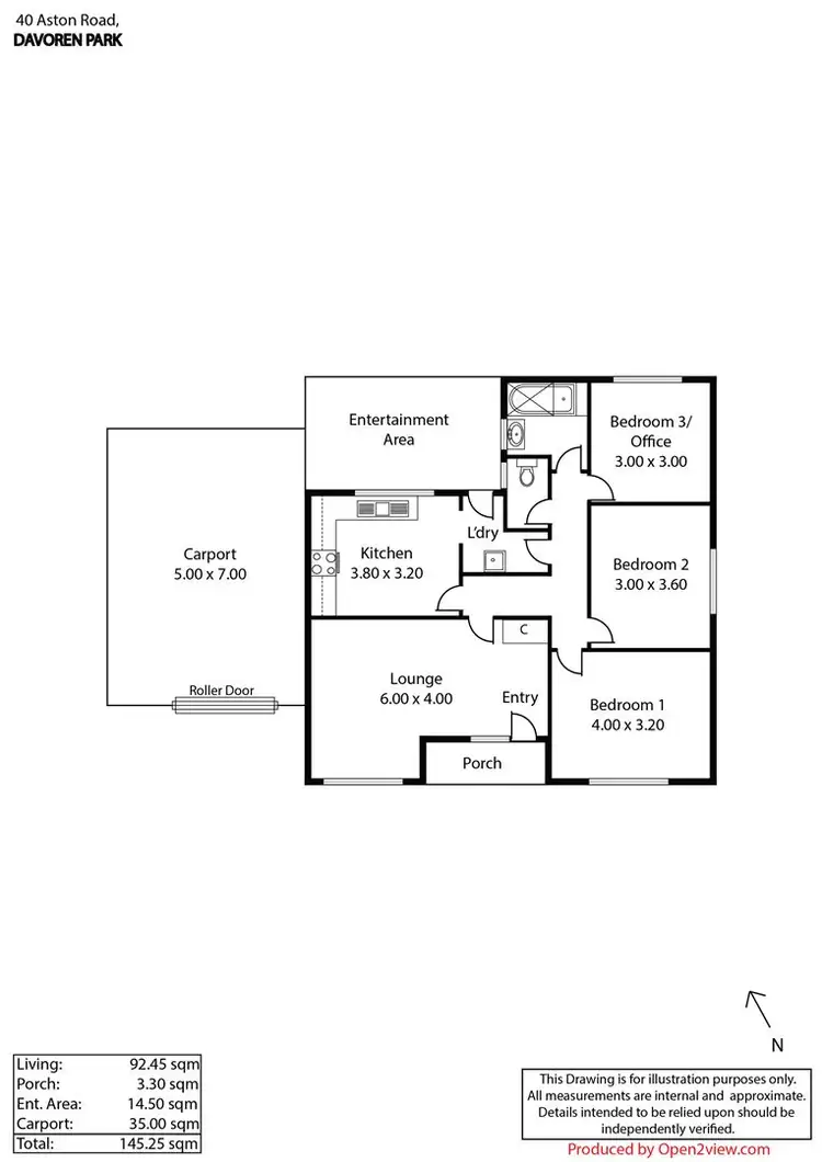 Floorplan of Homely house listing, 40 Ashton Road, Davoren Park SA 5113