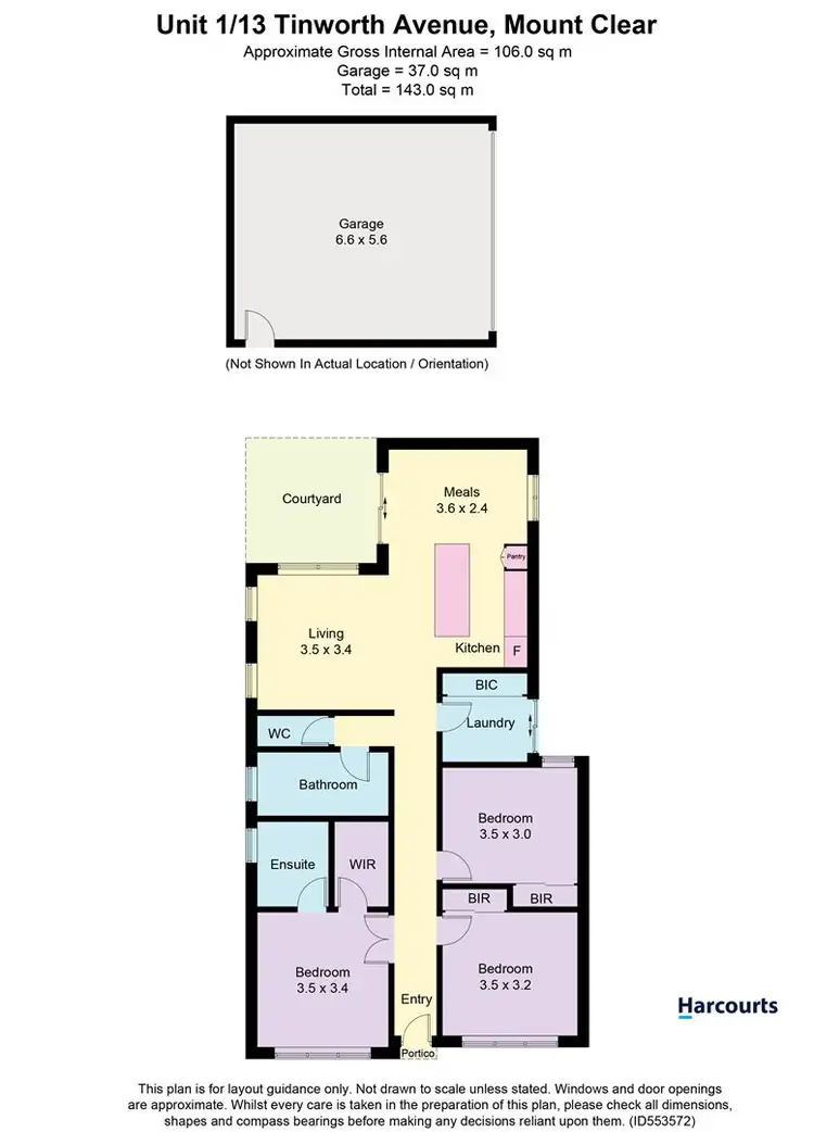 Floorplan of Homely townhouse listing, 1/13 Tinworth Avenue, Mount Clear VIC 3350