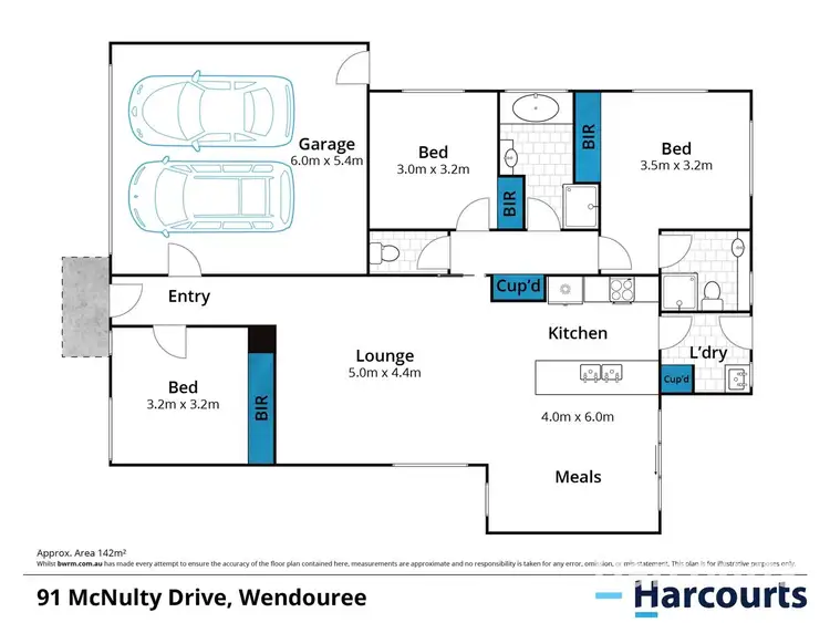 Floorplan of Homely house listing, 91 McNulty Drive, Wendouree VIC 3355