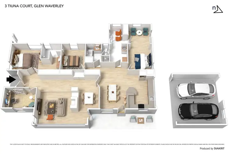 Floorplan of Homely house listing, 3 Tiuna Court, Glen Waverley VIC 3150