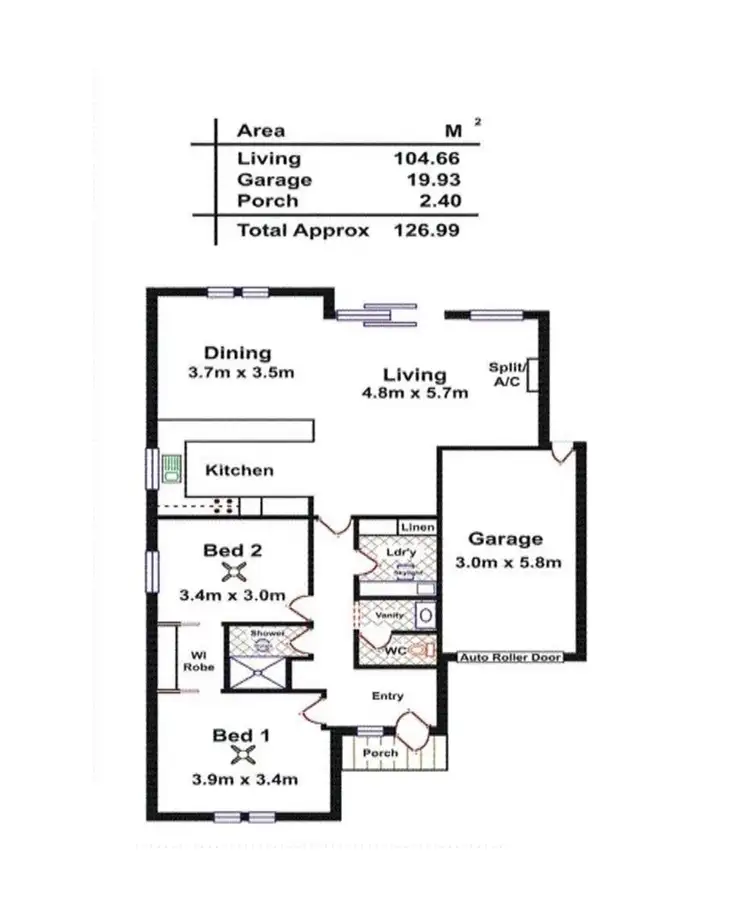 Floorplan of Homely unit listing, 11/4 Bella Street, Gawler East SA 5118
