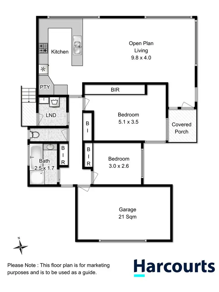 Floorplan of Homely house listing, 3/5 Kernot Close, Oakdowns TAS 7019