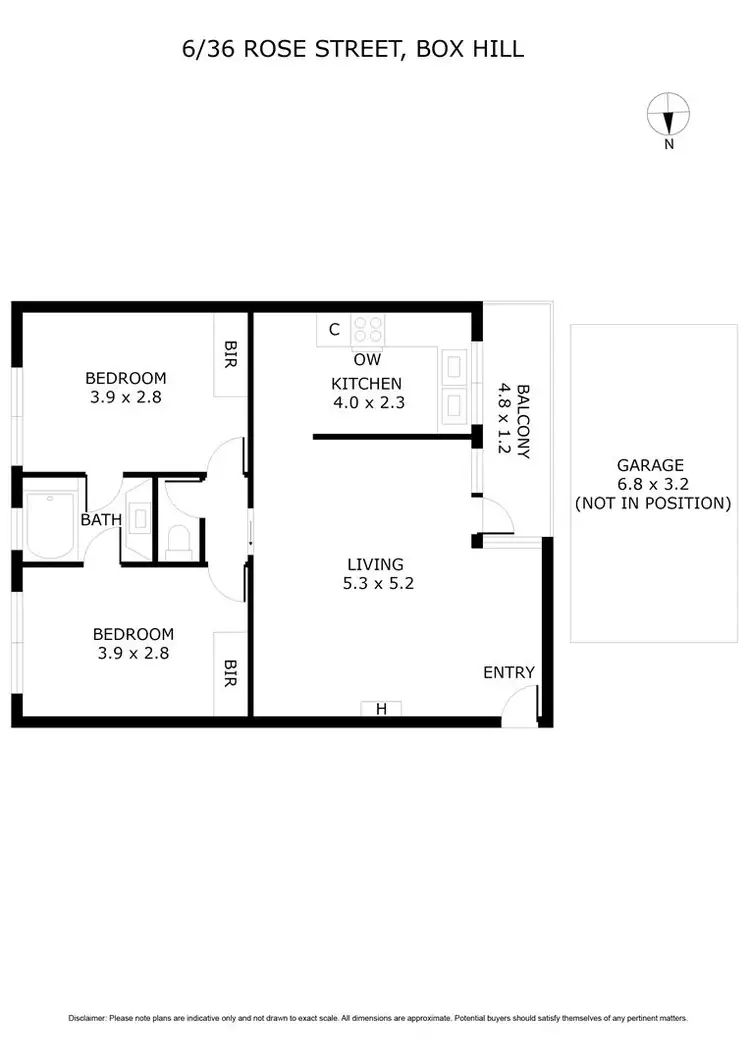 Floorplan of Homely apartment listing, 6/36 Rose Street, Box Hill VIC 3128
