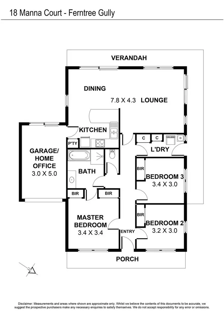 Floorplan of Homely house listing, 18 Manna Court, Ferntree Gully VIC 3156