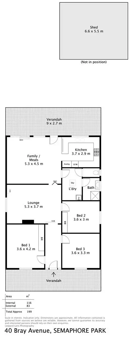 Floorplan of Homely house listing, 40 Bray Avenue, Semaphore Park SA 5019