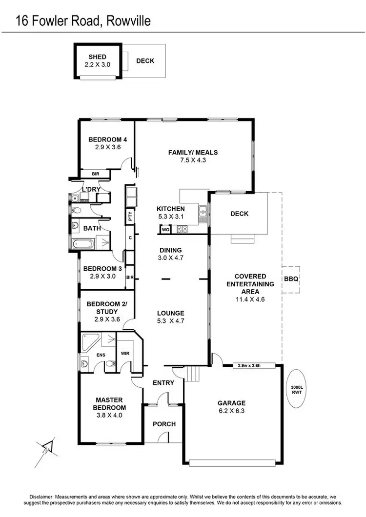 Floorplan of Homely house listing, 16 Fowler Road, Rowville VIC 3178