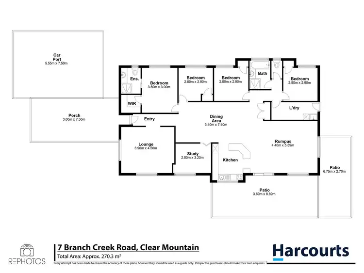 Floorplan of Homely house listing, 7 Branch Creek Road, Clear Mountain QLD 4500
