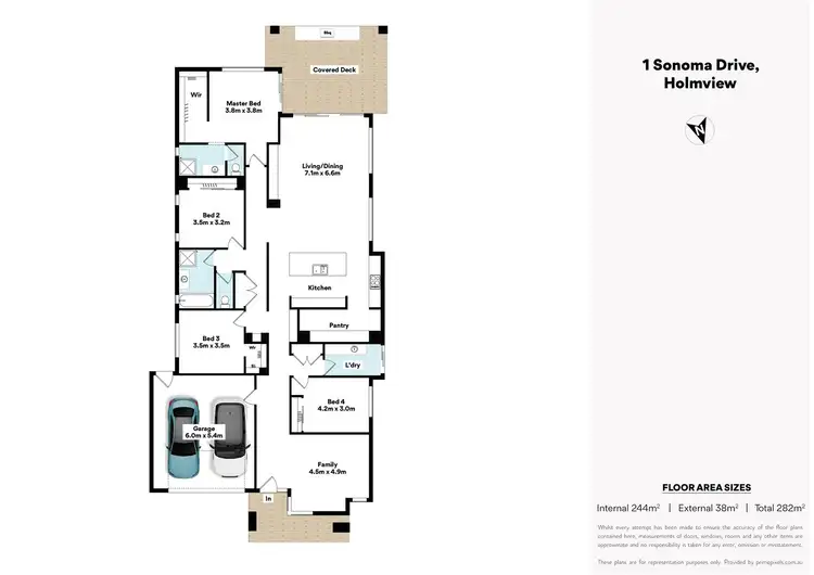 Floorplan of Homely house listing, 1 Sonoma Drive, Holmview QLD 4207