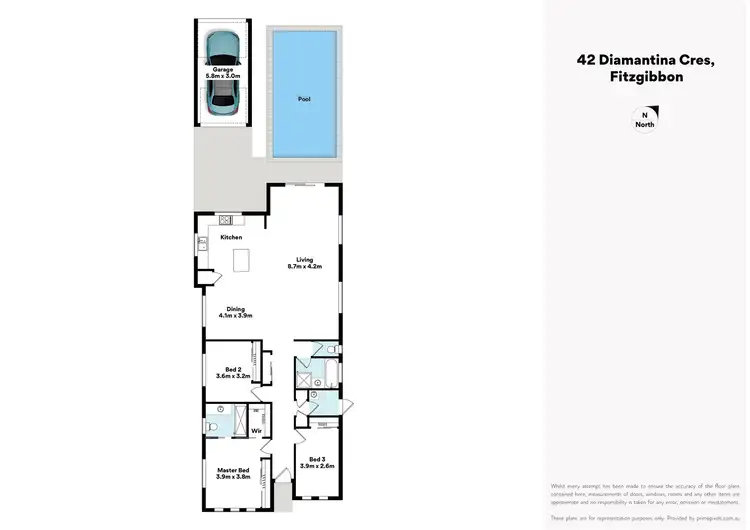 Floorplan of Homely house listing, 42 Diamantina Cres, Fitzgibbon QLD 4018