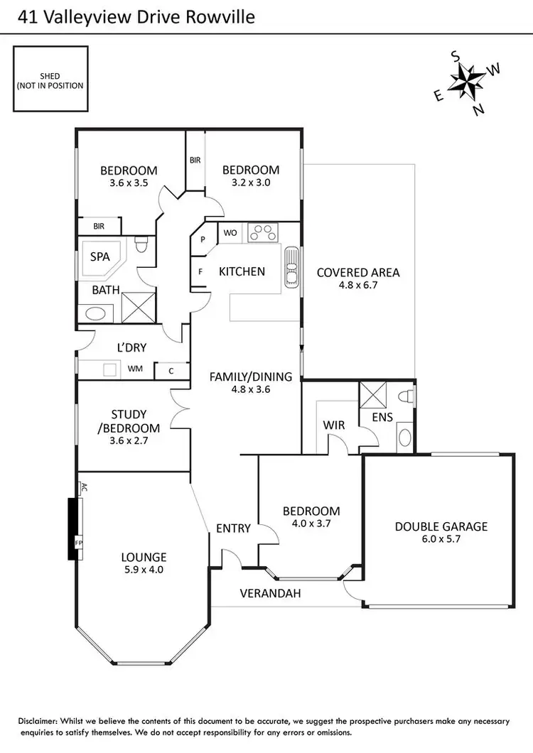 Floorplan of Homely house listing, 41 Valleyview Drive, Rowville VIC 3178