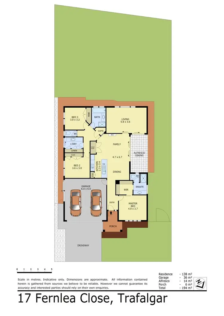 Floorplan of Homely house listing, 17 Fernlea Close, Trafalgar VIC 3824