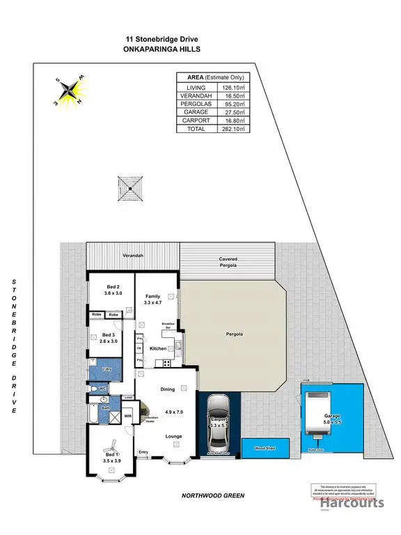 Floorplan of Homely house listing, 11 Stonebridge Drive, Onkaparinga Hills SA 5163