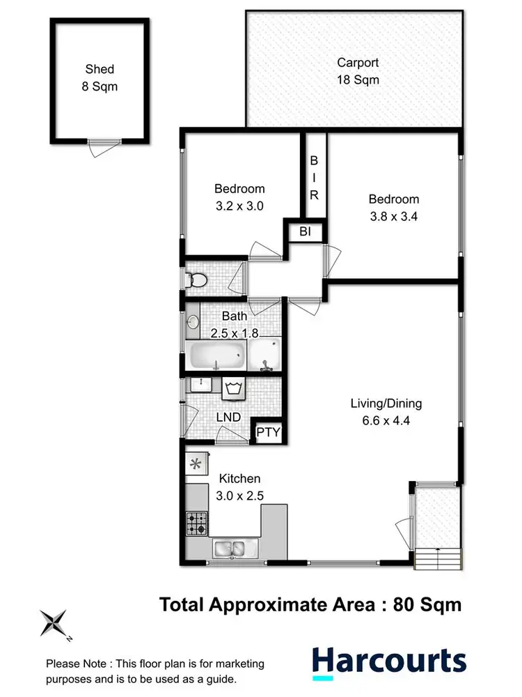 Floorplan of Homely unit listing, 1/19b Cheltenham Street, Montrose TAS 7010