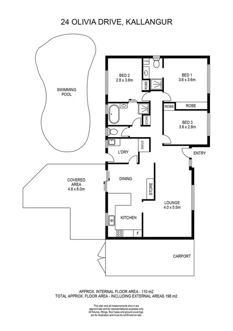 Floorplan of Homely house listing, 24 Olivia Drive, Kallangur QLD 4503