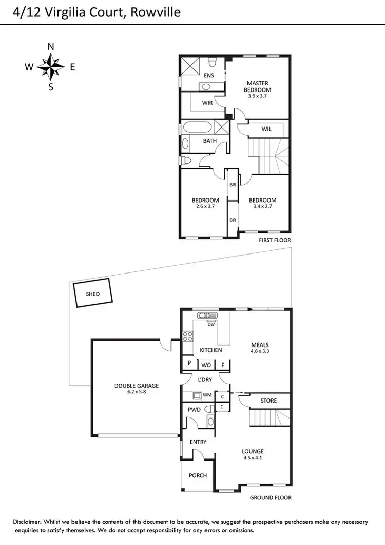 Floorplan of Homely unit listing, 4/12 Virgilia Court, Rowville VIC 3178